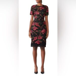 EUC Trina Turk- Ana Sofia Floral Lace Dress. Size 8.